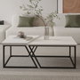 Hanah Home Verona P0024623 Juego de Mesas de Café Blanco